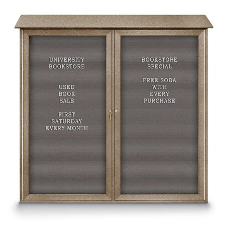 United Visual Products Indoor Enclosed Combo Board, 48"x36", Satin Frame/Black & Apricot UVCB4836-BLACK-APRICOT